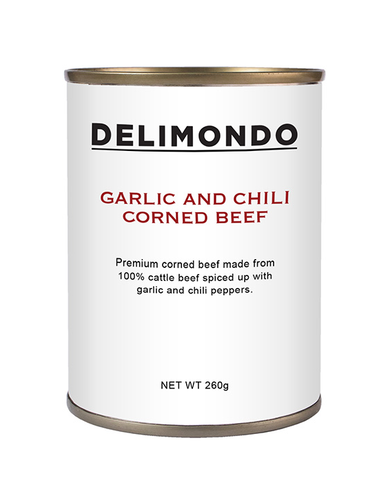 Delimondo Garlic & Chili Corned Beef 380g