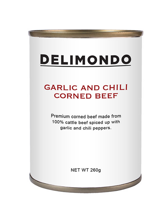 Delimondo Garlic & Chili Corned Beef 380g