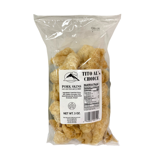 Tito Al's Pork Skins Salt & Vinegar Flavored 3oz