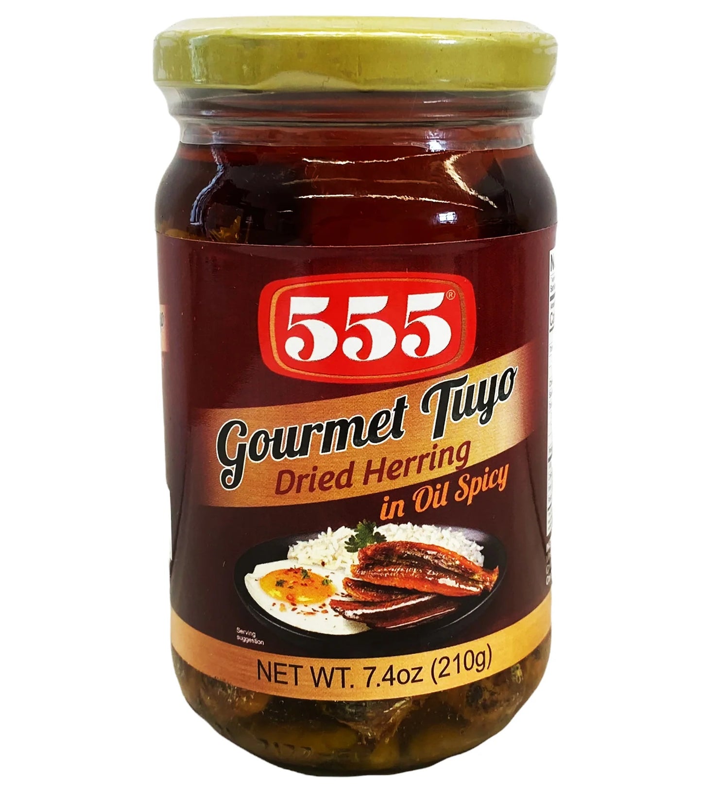 555 Gourmet Tuyo in oil Spicy 7.4oz