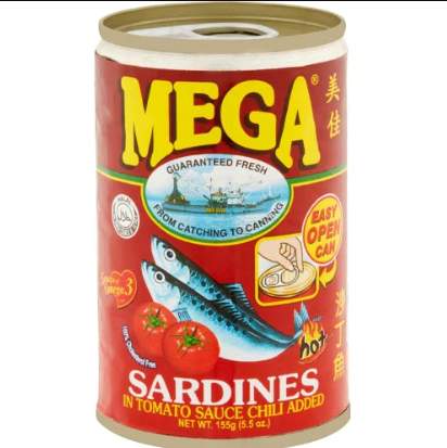 Mega Sardines in Tomato Sauce Hot 15 oz oz