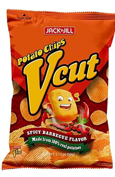 Jack N' Jill Vcut Potato Chips - Spicy Barbecue 2.12oz